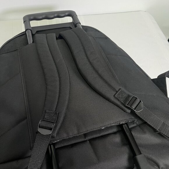 Kaces Rolling Marching Snare Drum Backpack Wheeled Percussion Padded Case Black - Picture 8 of 10